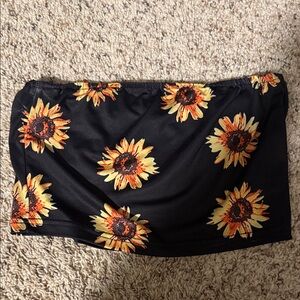 Unlisted Black Sunflower Crop Top